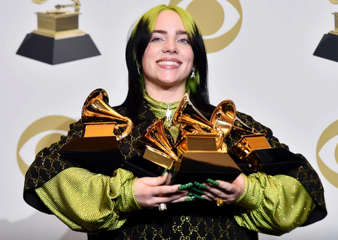 Billie Eilish tại lễ trao giải Grammy lần thứ 62 - Ảnh: GETTY IMAGES Billie Eilish tại lễ trao giải Grammy lần thứ 62.