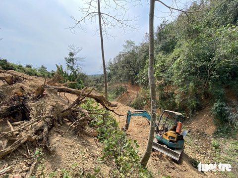 Đất lúa, đất rừng đã bị chuyển đổi, san lấp để làm sân golf - Ảnh: TRUNG TÂN Đất lúa, đất rừng đã bị chuyển đổi, san lấp để làm sân golf - Ảnh: TRUNG TÂN
