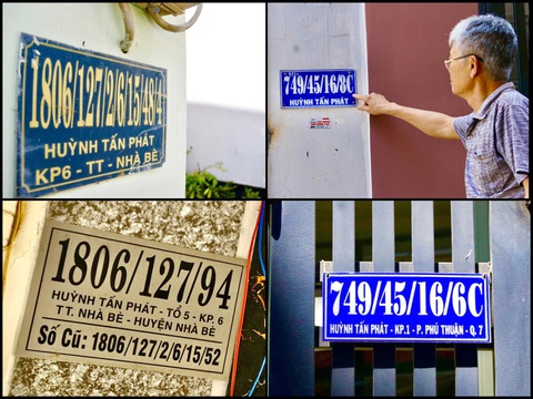 Rối rắm số nhà sẽ được hóa giải!?- Ảnh 1. Biển số nhà dài, nhiều xuyệt gây rối loạn khó nhớ đang là điều bất tiện với nhiều người tại TP.HCM - Ảnh: TIẾN QUỐC