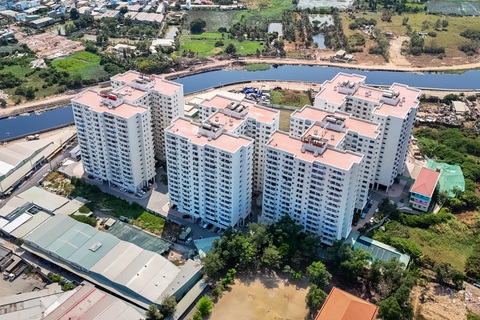 Nghiên cứu chính sách thuê, thuê mua nhà ở xã hội- Ảnh 1. Dự án khu nhà ở xã hội Lê Thành, quận Bình Tân, TP.HCM - Ảnh: PHƯƠNG QUYÊN