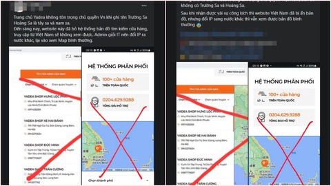 Yadea Việt Nam đăng bản đồ không có Hoàng Sa - Trường Sa của Việt Nam?- Ảnh 1. Cộng đồng mạng phẫn nộ với cách thể hiện bản đồ của Yadea Việt Nam - Ảnh chụp màn hình
