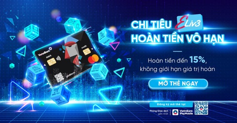 Bí quyết du lịch tiết kiệm với thẻ VietinBank- Ảnh 1. Chi tiêu bằng thẻ VietinBank Mastercard Eliv3 được hoàn tiền đến 15% - Ảnh: VTB