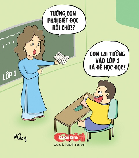 'Học trước lớp 1' - Không học không được!- Ảnh 1. Học trước lớp 1, không học không được - Tranh: Qzy