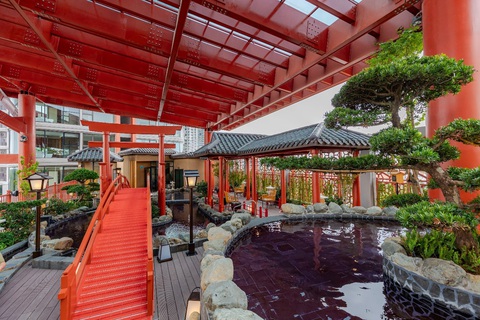 Khám phá ‘Nhật Bản thu nhỏ’ tại Mori Onsen, cách hồ Hoàn Kiếm 14km- Ảnh 1. Không gian trị liệu khoáng nóng Mori Onsen & Spa tại Ecopark