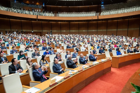 Hôm nay, Quốc hội bắt đầu quy trình bầu Chủ tịch nước- Ảnh 1. Quang cảnh phiên khai mạc kỳ họp thứ 7 - Ảnh: GIA HÂN