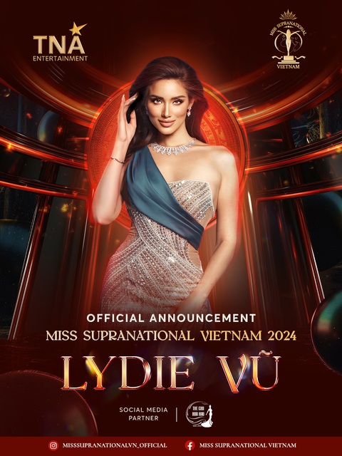 Lydie Vũ chính thức đại diện Việt Nam chinh chiến tại Miss Supranational 2024 Lydie Vũ chính thức đại diện Việt Nam chinh chiến tại Miss Supranational 2024