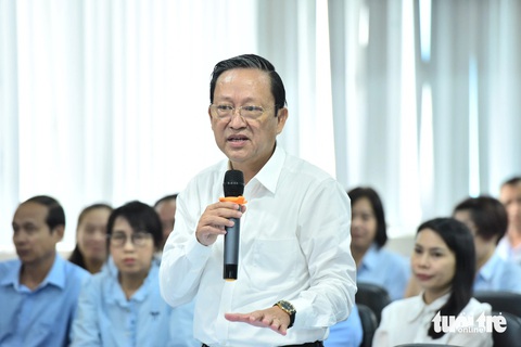 Ông Nguyễn Thanh Sử, phó tổng giám đốc tổng công ty cấp nước Sài Gòn - Ảnh: DUYÊN PHAN Ông Nguyễn Thanh Sử, phó tổng giám đốc Tổng công ty Cấp nước Sài Gòn - Ảnh: DUYÊN PHAN