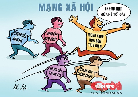 Chờ hết tháng 5 để tiếp tục flex hóa đơn tiền điện- Ảnh 3. Trend mới mùa hè 2024 - Tranh: Hữu Lộc