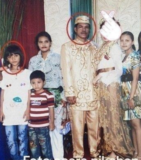 Phát hiện từng dự đám cưới của chồng lúc 9 tuổi- Ảnh 1. Fadhea khi gặp chồng vẫn còn là một cô bé 9 tuổi, còn người đàn ông đã 47 tuổi.