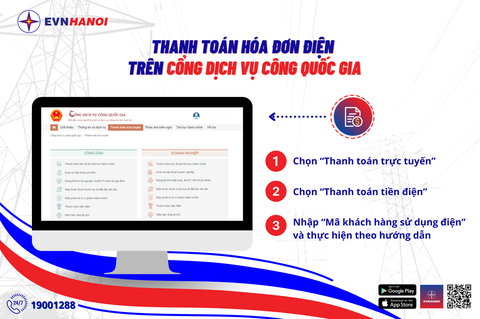 Cách thanh toán hóa đơn điện qua Cổng dịch vụ công Quốc gia Cách thanh toán hóa đơn điện qua Cổng dịch vụ công quốc gia