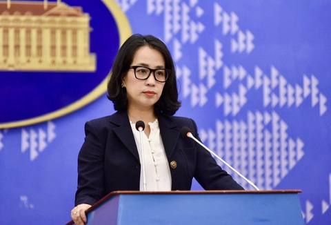 Việt Nam lên tiếng về việc tham gia hội nghị hòa bình Ukraine- Ảnh 1. Người phát ngôn Bộ Ngoại giao Việt Nam Phạm Thu Hằng - Ảnh: Bộ Ngoại giao