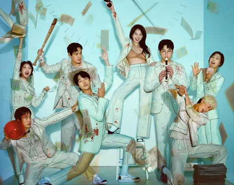 Chun Woo Hee trong The 8 show khiến khán giả phát cuồng vì quá... điên- Ảnh 1. Dàn diễn viên trong The 8 show