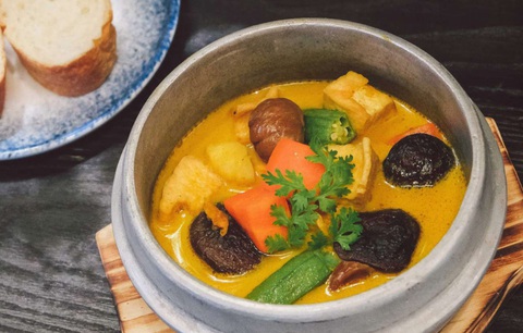 Cà ri chay ở nhà hàng Bà Lâm Cà ri chay ở nhà hàng Bà Lâm