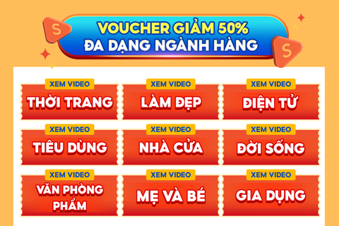 Truy cập vào Shopee Live và Shopee Video bằng cách nhấn vào biểu tượng camera hoặc biểu tượng nút Play trên trang chủ ứng dụng để bắt đầu hành trình mua sắm - giải trí Truy cập vào Shopee Live và Shopee Video bằng cách nhấn vào biểu tượng camera hoặc biểu tượng nút Play trên trang chủ ứng dụng để bắt đầu hành trình mua sắm - giải trí