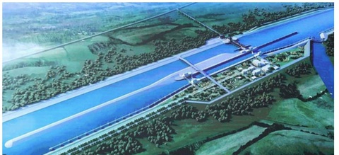 Phó thủ tướng Lê Minh Khái: Mong muốn lợi ích các quốc gia ven sông được bảo vệ- Ảnh 2. Phối cảnh 3D dự án kênh đào Phù Nam Techo do Bộ Giao thông công chánh Campuchia công bố - Ảnh: Chính phủ Campuchia