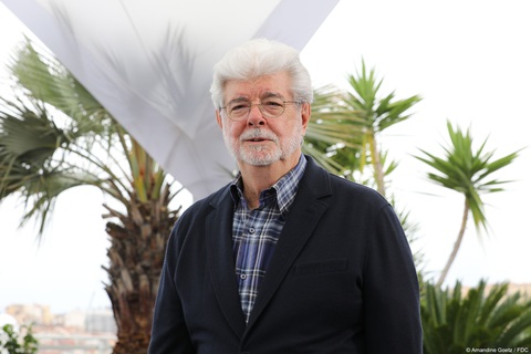 Cannes tôn vinh nhà làm phim George Lucas, cha đẻ Star Wars- Ảnh 1. Ông George Lucas tại Liên hoan phim Cannes lần thứ 77 - Ảnh: FDC