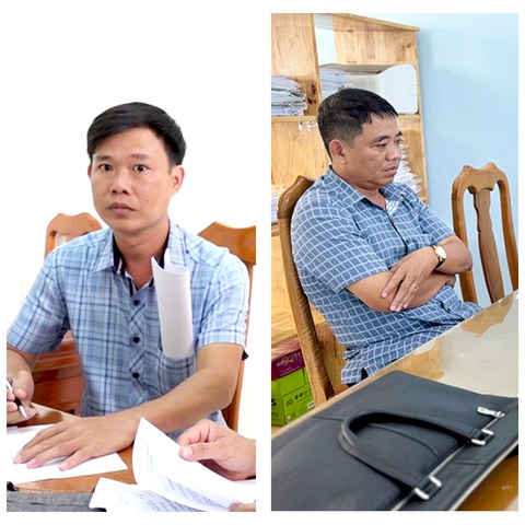 Kỷ luật Ban Thường vụ Huyện ủy Chợ Mới 2 nhiệm kỳ: Hợp sức rút ruột công trình nhà nước- Ảnh 1. 2 cán bộ huyện Chợ Mới bị kỷ luật khai trừ đảng, bắt giam do sai phạm đầu tư công - Ảnh: TIẾN VĂN
