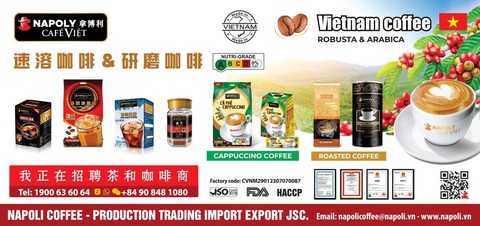 Napoli Coffee tham gia triển lãm Công nghiệp Cà phê Quốc tế Côn Sơn- Ảnh 1. Napoli Coffee mang những sản phẩm độc đáo và ấn tượng đến triển lãm Công nghiệp Cà phê Quốc tế Côn Sơn năm 2024