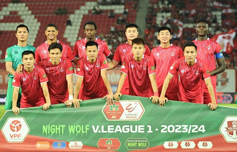 CLB Hà Tĩnh đua trụ hạng với Hoàng Anh Gia Lai sau vòng 21 V-League- Ảnh 2. CLB Hải Phòng chen chân vào tốp 5 - Ảnh: HPFC