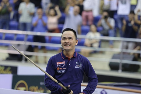 Trần Đức Minh: 'Tôi ngồi chờ và khi có cơ hội là giải quyết ván đấu lập tức'- Ảnh 4. Nụ cười hạnh phúc của nhà tân vô địch World Cup billiards carom 3 băng - Ảnh: ĐỨC KHUÊ