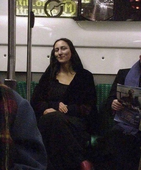 Ảnh vui 27-5: Thanh niên nghe lời bác sĩ cảnh báo- Ảnh 6. Hóa ra là nàng Mona Lisa.