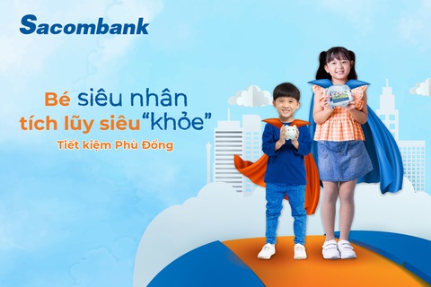 Giáo dục tài chính cho trẻ độ tuổi mầm non- Ảnh 2. Ngoài khoản sinh lời bằng lãi suất, Tiết kiệm Phù Đổng còn tặng bé điểm thưởng để đổi quà - Ảnh: Sacombank