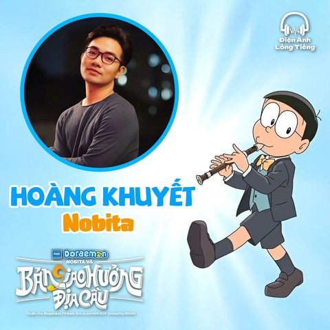 Sự thật đằng sau giọng nói của 'Mèo ú' Doraemon- Ảnh 13. Nhân vật Nobita: Hoàng Khuyết.