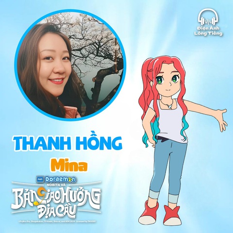 Sự thật đằng sau giọng nói của 'Mèo ú' Doraemon- Ảnh 7. Nhân vật Mina: Thanh Hồng.