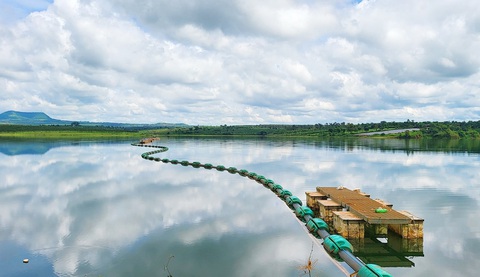Nhà máy cấp nước bị thế chấp, hàng ngàn hộ dân thắc thỏm lo thiếu nước- Ảnh 2. Khu vực lấy nước thô của Nhà máy Cấp nước Chư Sê - Ảnh: K.L.
