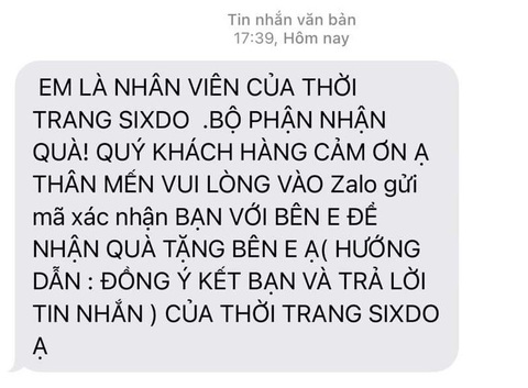 Tin nhắn lừa đảo từ số điện thoại lạ cần cảnh giác - Ảnh chụp màn hình Tin nhắn lừa đảo từ số điện thoại lạ cần cảnh giác - Ảnh chụp màn hình