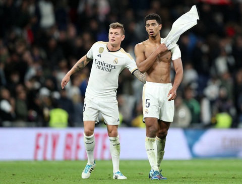 Những ngôi sao của Real Madrid như Kroos (trái) hay Bellingham bị bào mòn thể lực trước thềm Euro 2024 - Ảnh: REUTERS Những ngôi sao của Real Madrid như Kroos (trái) hay Bellingham bị bào mòn thể lực trước thềm Euro 2024 - Ảnh: REUTERS