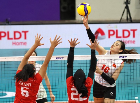 Gặp tuyển Úc ở bán kết AVC Challenge Cup 2024: Vé vào chung kết cho tuyển nữ Việt Nam?- Ảnh 3. Các cô gái bóng chuyền Việt Nam đã toàn thắng ở vòng bảng - Ảnh: AVC