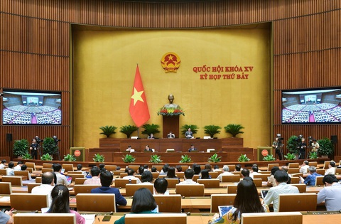Tin tức sáng 29-5: Đề xuất giảm 36 khoản phí, lệ phí; Nhìn lại thị trường việc làm quý 2- Ảnh 1. Kỳ họp thứ 7, Quốc hội khóa XV - Ảnh: quochoi.vn