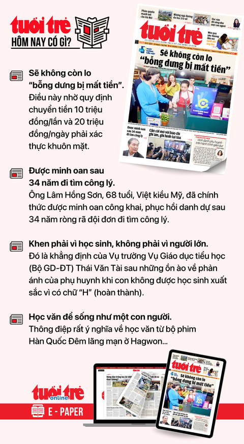 Tin tức chính trên Tuổi Trẻ nhật báo hôm nay 29-5. Để đọc Tuổi Trẻ báo in phiên bản E-paper, mời bạn đăng ký Tuổi Trẻ Sao TẠI ĐÂY https://sso.tuoitre.vn/dang-ky-tuoi-tre-sao Tin tức chính trên Tuổi Trẻ nhật báo hôm nay 29-5. Để đọc Tuổi Trẻ báo in phiên bản E-paper, mời bạn đăng ký Tuổi Trẻ Sao TẠI ĐÂY