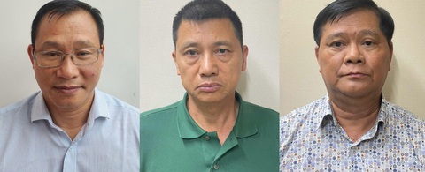 Bắt tổng giám đốc và phó tổng giám đốc Công ty CP Công nghiệp cao su miền Nam- Ảnh 2. Ba bị can bị khởi tố trong vụ án xảy ra tại Công ty CP Công nghiệp cao su miền Nam - Ảnh: Bộ CA