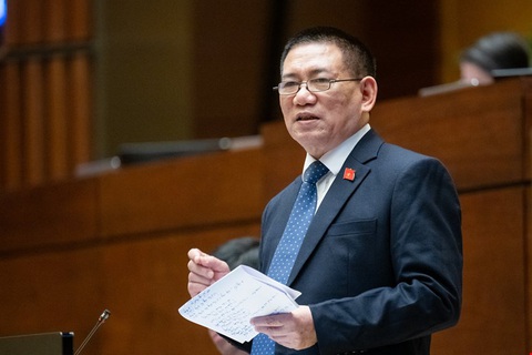 Bộ trưởng Hồ Đức Phớc: Chưa điều chỉnh thuế thu nhập cá nhân, Bộ Tài chính đang làm đúng luật- Ảnh 1. Bộ trưởng Bộ Tài chính Hồ Đức Phớc nói về mức giảm trừ gia cảnh - Ảnh: QUOCHOI.VN