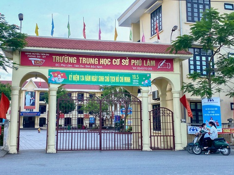 Trường THCS Phú Lâm, huyện Tiên Du, tỉnh Bắc Ninh - Ảnh: T.S. Trường THCS Phú Lâm, huyện Tiên Du, tỉnh Bắc Ninh - Ảnh: T.S.