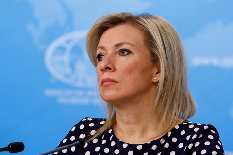 Người phát ngôn Bộ Ngoại giao Nga Maria Zakharova phát biểu họp báo hồi tháng 1-2024 - Ảnh: REUTERS Người phát ngôn Bộ Ngoại giao Nga Maria Zakharova phát biểu họp báo hồi tháng 1-2024 - Ảnh: REUTERS