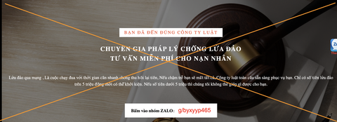 Bị mạo danh 'lấy lại tiền lừa đảo', công ty luật, luật sư phải nhờ công an- Ảnh 1. Giao diện website công ty luật bị mạo danh để lừa đảo