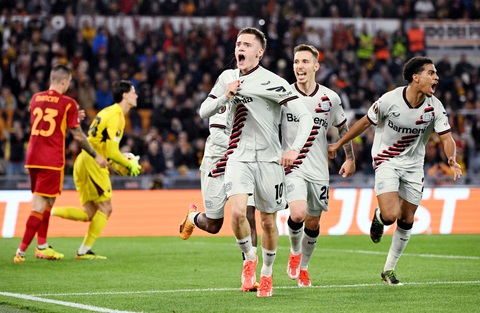 Leverkusen đặt một chân vào chung kết Europa League- Ảnh 1. Leverkusen đã ở gần với trận chung kết Europa League sau khi đánh bại AS Roma - Ảnh: REUTERS