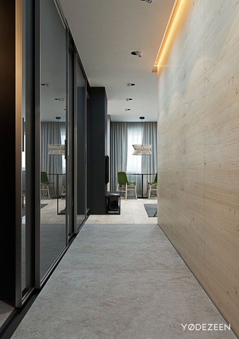 Độc đáo căn hộ studio nhỏ mà... không nhỏ- Ảnh 19. Các tấm gương trượt được tận dụng triệt để - Ảnh: YØ DEZEEN