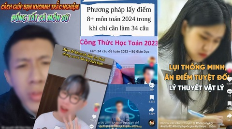 Cứ nghe theo cách 'lụi' thi trắc nghiệm online sẽ sớm thấy cảnh- Ảnh 1. Nở rộ hướng dẫn mẹo làm bài thi trắc nghiệm trên mạng - Ảnh chụp màn hình