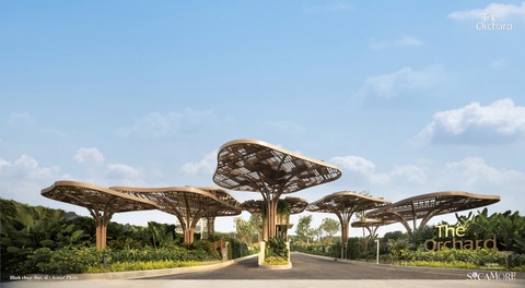 Chuẩn sống Gated Community tại Thành phố Mới Bình Dương- Ảnh 2. Cổng chào nhà mẫu The Orchard tại tổng dự án Sycamore (Ảnh: CLD)