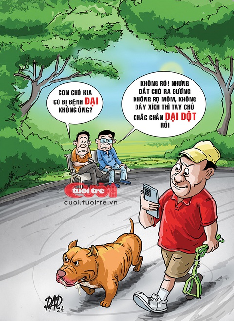 Chủ và cún cưng: Không cái dại nào giống cái dại nào!- Ảnh 1. Chủ và cún cưng: Không cái dại nào giống cái dại nào! - Tranh: DAD