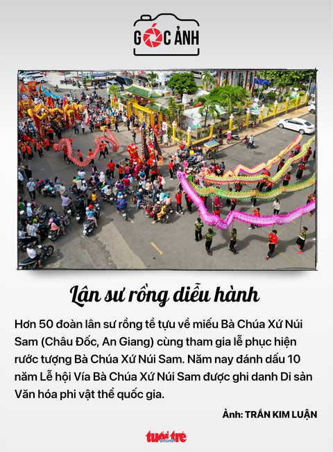 Tin tức sáng 30-5: Tour nội đô kèm xem 'Chuyến tàu huyền thoại' hết chỗ sớm- Ảnh 8. Lân sư rồng diễu hành - Ảnh: TRẦN KIM LUẬN