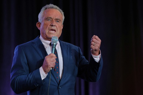 Ứng viên tổng thống độc lập Robert F. Kennedy Jr. phát biểu tại một sự kiện tranh cử hôm 25-5 - Ảnh: REUTERS Ứng viên tổng thống độc lập Robert F. Kennedy Jr. phát biểu tại một sự kiện tranh cử hôm 25-5 - Ảnh: REUTERS