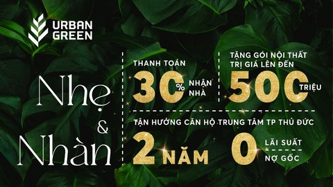 Chương trình ưu đãi ‘Nhẹ & Nhàn’ cho dòng căn hộ lớn tại Urban Green- Ảnh 3. Chương trình ưu đãi ‘Nhẹ & Nhàn’ cho dòng căn hộ lớn tại Urban Green- Ảnh 3.