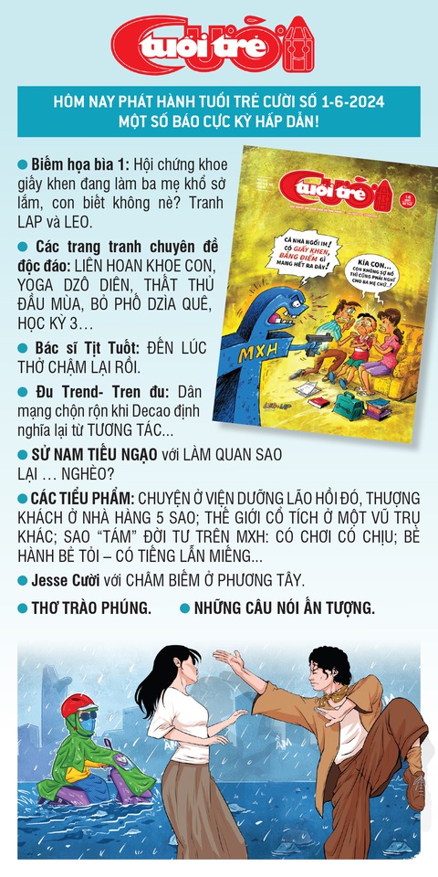 Tin tức sáng 1-6: Chính phủ yêu cầu đánh giá tác hại thuốc lá điện tử, thuốc lá nung nóng- Ảnh 6. Tuổi Trẻ Cười số 1-6-2024