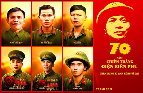 Phục dựng ảnh những anh hùng Điện Biên Phủ, nhóm bạn trẻ muốn nói lời tri ân- Ảnh 2. Một số chân dung được nhóm phục dựng để tri ân những anh hùng của Chiến thắng Điện Biên Phủ - Ảnh: TEAM LEE