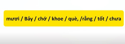 Thử tài tiếng Việt: Sắp xếp các từ sau thành câu có nghĩa (P82)- Ảnh 1. Thử tài tiếng Việt: Sắp xếp các từ sau thành câu có nghĩa (P82)- Ảnh 1.